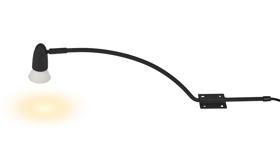 D1045BL  Lex (Set Of 2) Type A Over Cabinet 1 Light GU10 With Adjustable Head And 2m Cable (No Plug) Black
